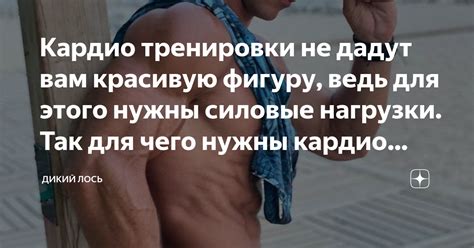Кардио тренировки не дадут вам красивую фигуру, ведь для этого нужны ...