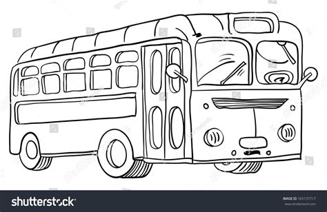 5,008 Bus Cartoon Black White Images, Stock Photos & Vectors | Shutterstock