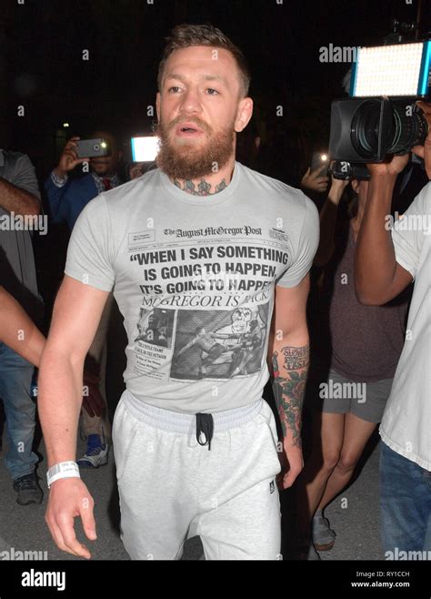 Miami Florida Usa 11th Mar 2019 Former Ufc Champ Conor Mcgregor Was