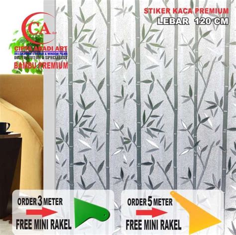 Jual STIKER KACA JENDELA PINTU MOTIF BAMBU MINIMALIST TERBARU Di Seller