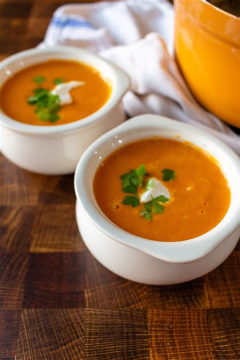 Autumn Spice Carrot Soup Home Front Cooking