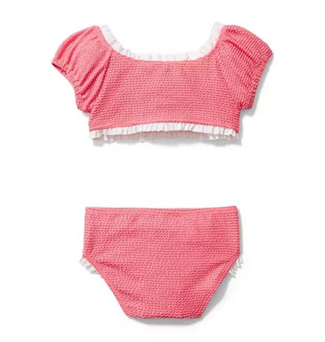 Girl Bubblegum Textured 2 Piece Swimsuit By Janie And Jack