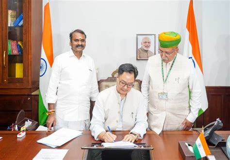 Shri Kiren Rijiju Takes Charge As Union Minister Of Parliamentary Affairs