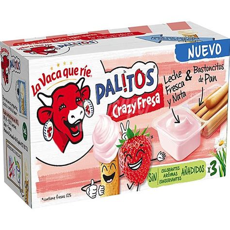 La Vaca Que R E Palitos Crazy Crema De Queso De Fresa Con Palitos De