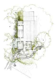 Landscape Sketch California Architecture