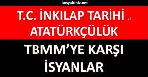 TBMMye Karşı Ayaklanmalar Sunu Sosyal Bilgiler Sosyalciniz Zeki