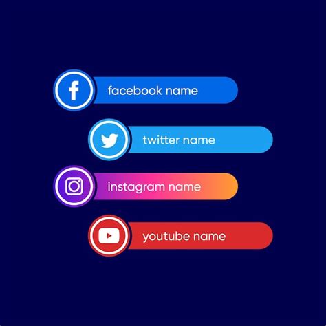 Premium Vector Social Media Lower Third Banner Set