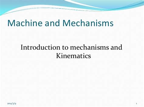 machine and mechanisms