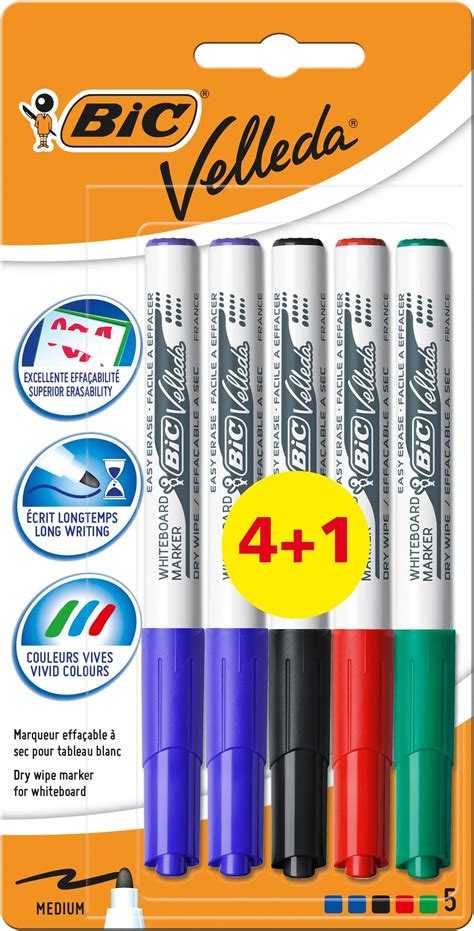 Bic Velleda Feutres Pour Tableau Blanc Effa Ables Sec Pointe