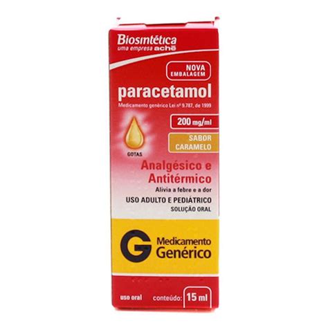 Paracetamol Biosintetica Gotas 15ml Drogariacatarinense