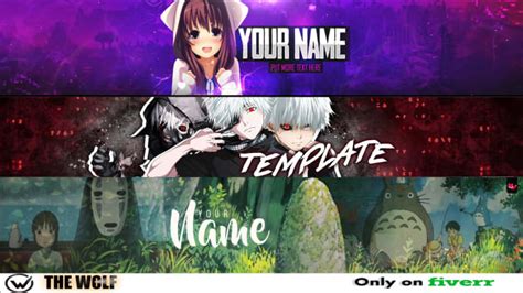 Design Awesome Anime Youtubetwitchtwitterfacebook Banner By Thexwolf Fiverr