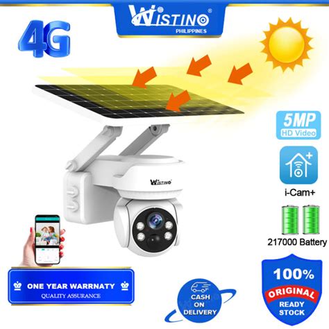 Wistino Hd Mp Cctv Ptz Solar Camera Wifi G Outdoor Solar Panel