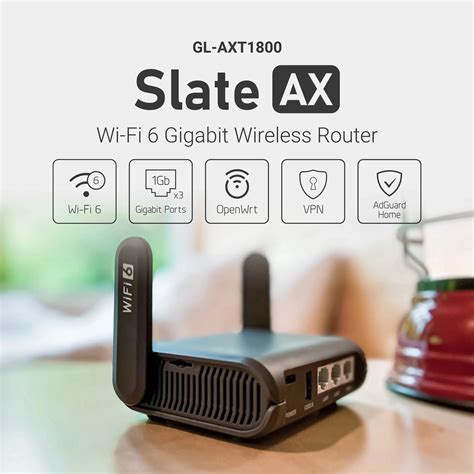 GL INet GL AXT1800 Slate AX Pocket Sized Wi Fi 6 Gigabit Travel Router