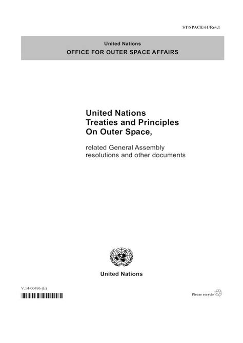 PDF United Nations Treaties And Principles On Outer Space United