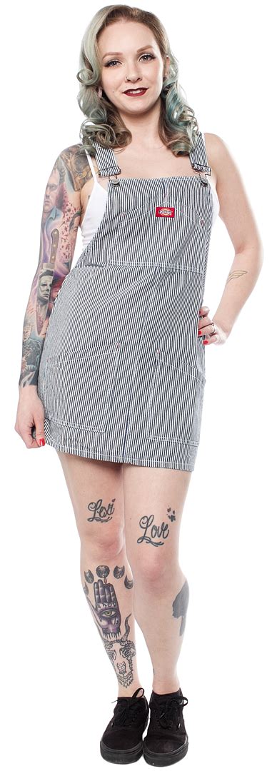 Dickies Girl Hickory Striped Overall Dress