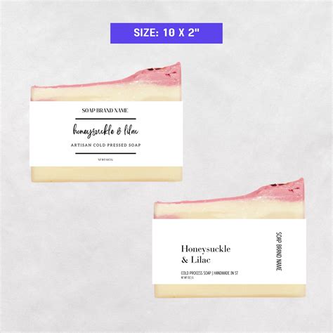 Soap Bar Label Template For Handmade Soaps Pretty Editable Organic Soap Wrapper Label Printable