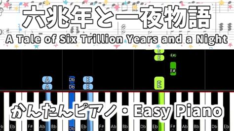 【簡単ピアノ楽譜】六兆年と一夜物語 Kemu Voxx A Tale Of Six Trillion Years And A Night Easy Piano Tutorial