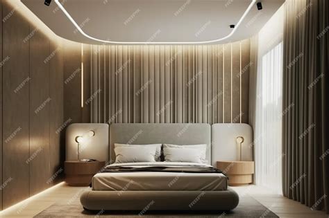 Premium AI Image | luxurious bad room with classic bed room