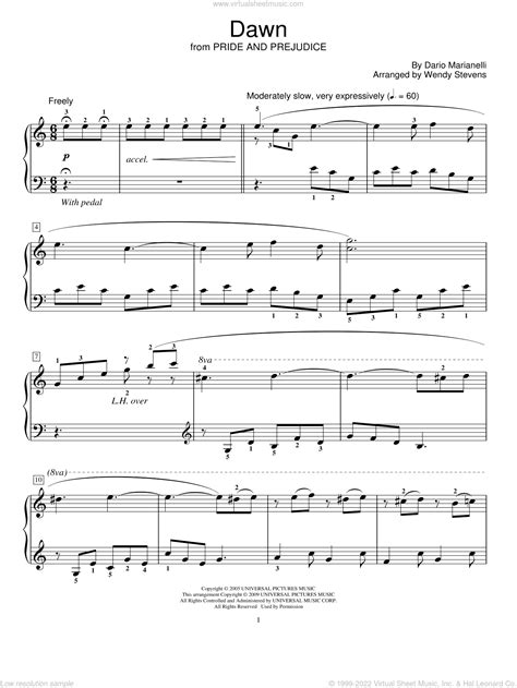 pride and prejudice dawn sheet music 8