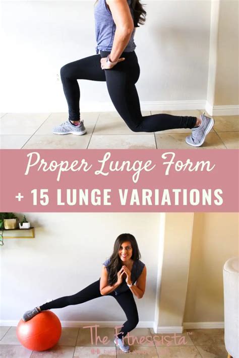 15 lunge variations and proper lunge form - The Fitnessista