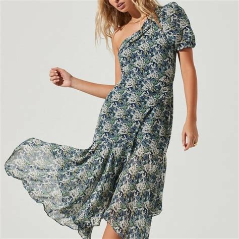 Astr Dresses Santorini Dress Astr The Label In Blue Green Floral