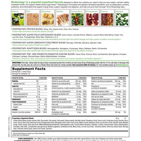 Shakeology Nutrition Label Strawberry Blog Dandk