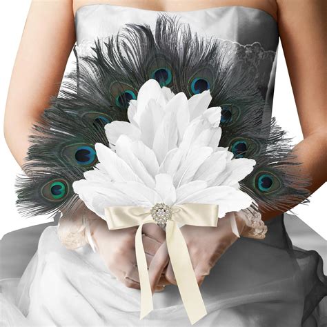 Amazon Vijiv Vintage Bridal Feather Bouquet For Wedding Bride