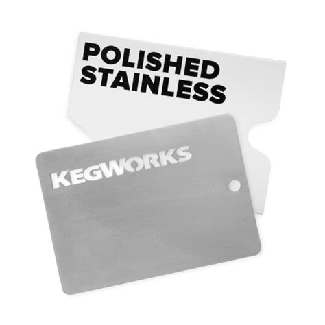 brushed stainless steel sample chip