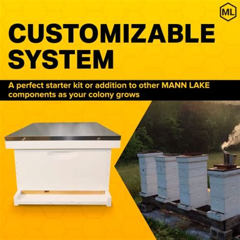 Mann Lake Complete Bee Hive Kit Fully Assembled Beginner Friendly Bee