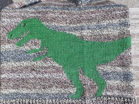 Strickanleitung Kinderpulli Dino