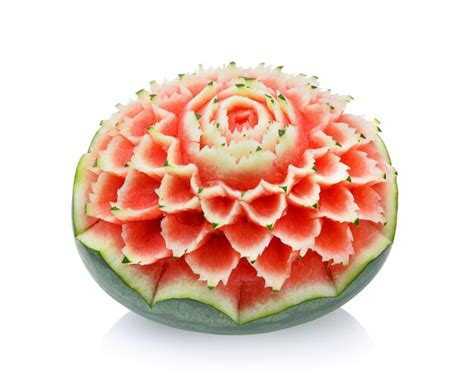 Premium Photo | Watermelon carving isolated on white