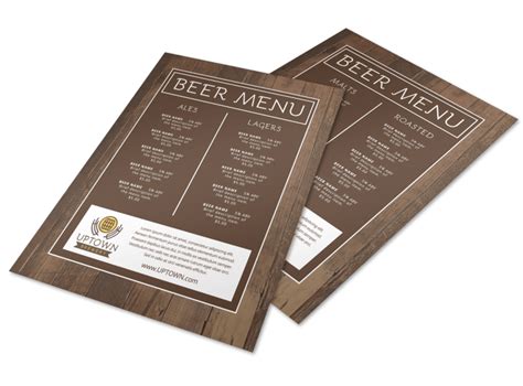 Simple Beer Menu Template | MyCreativeShop