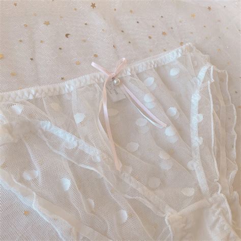 Pink Cute Sheer Lingerie Dentelle Mesh Voir à travers Ruffle Etsy
