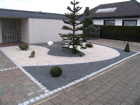 Vorgartengestaltung Mit Splitt Und Granit Vorgarten Garten Garten