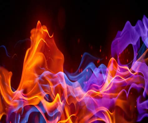 Red and Blue Fire Wallpaper