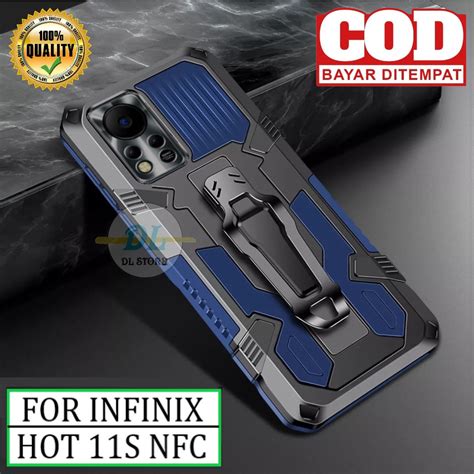 Jual CASING UNTUK INFINIX HOT 11S NFC CASE STANDING BACK KLIP HARD CASE