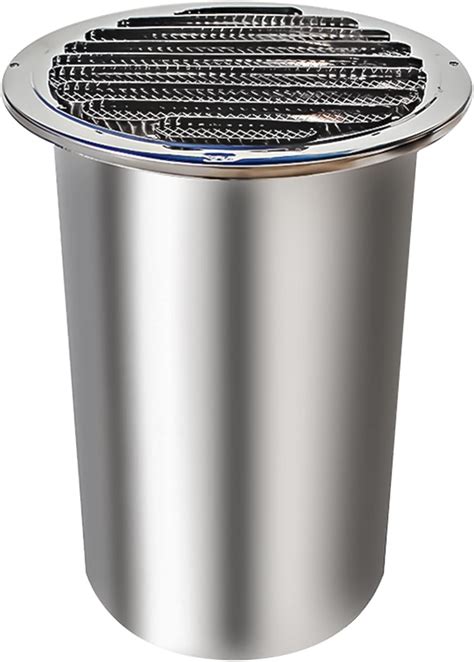 Wall Mountable Vent Stainless Steel Round Bull Nose Vent With Louvres