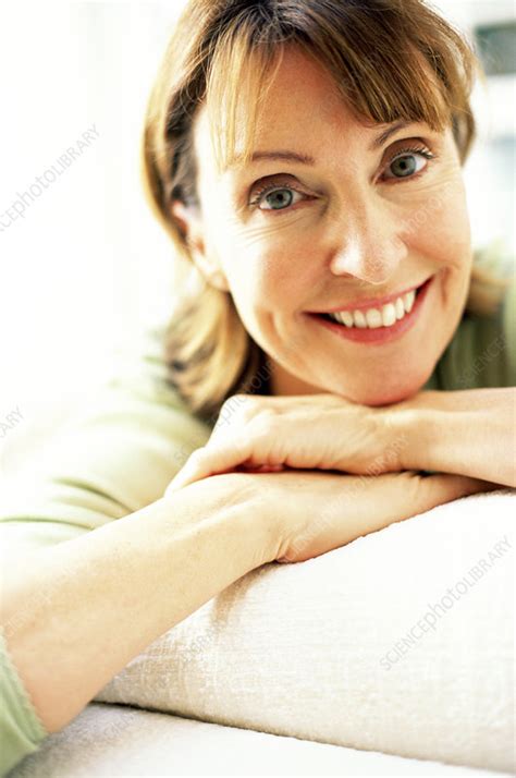 Smiling Woman Stock Image F001 2186 Science Photo Library