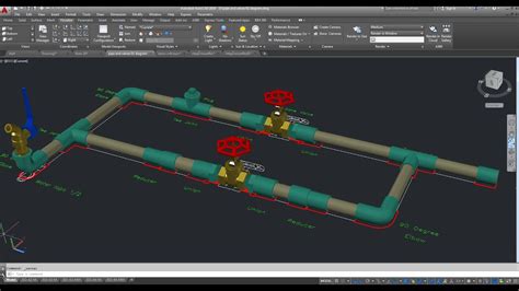 Piping System 3D Modeling AutoCAD YouTube