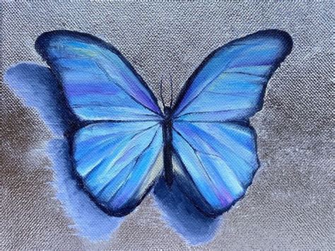 Butterfly Original Painting, Large Wall Art, Butterfly Oil Painting on ...