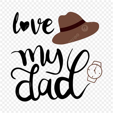 I Love Dad Vector Hd PNG Images I Love Dad Phrase Svg Art Word Love