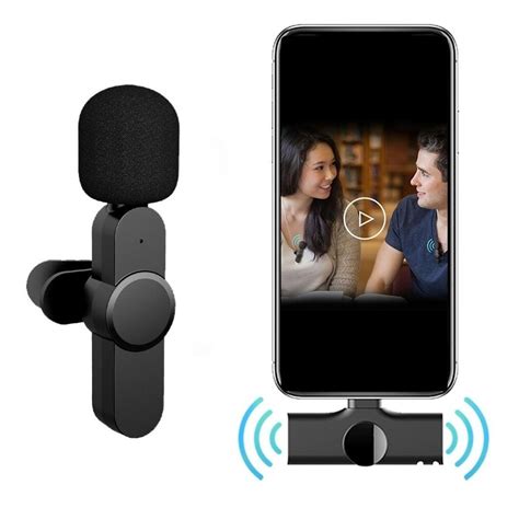 Microfone Lapela Wireless Sem Fio Para IPhone IPad Lightning LOJAS