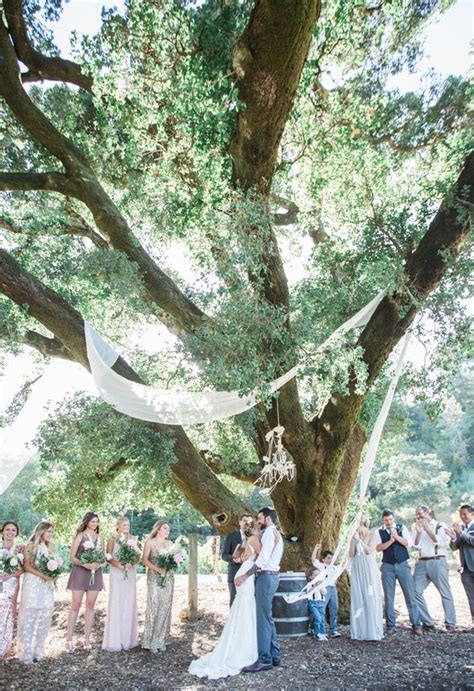 27 Beautiful Living Tree Wedding Backdrops And Arches Weddingomania