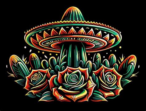 Premium Vector Mexico Mexican Cactuses And Sombrero For Festival