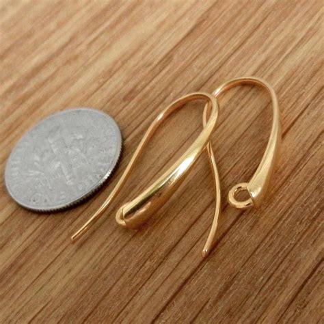 VERMEIL 24k Gold Over Sterling Silver Hooks Earrings Ear Wires Etsy