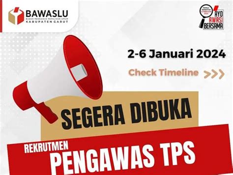 Siap Siap Pendaftaran Untuk Pengawas Tempat Pemungutan Suara Tps