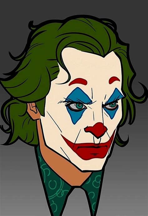 The Joker With Green Hair And Blue Eyes Is Depicted In This Cartoon