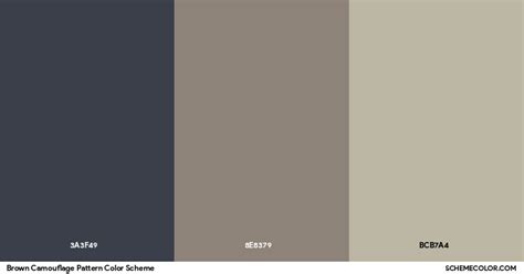 Brown Camouflage Pattern Color Scheme Palettes