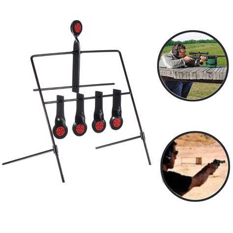 Metal shooting targets stand resetting spinning ar500 steel targets air ...