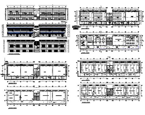 Detail Commercial Building Electrical Installation Elevation And Plan